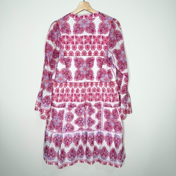 Hale Bob LA Leela Voile Dress in Pink Size Medium - Picture 4 of 7